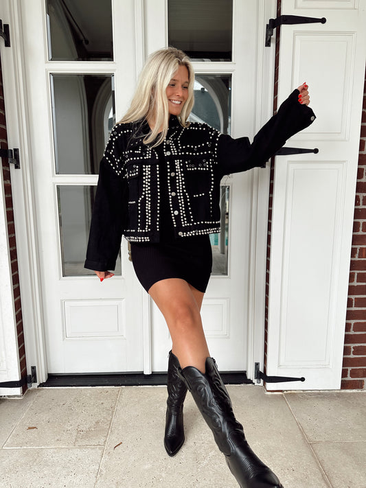 Sally Studded Denim Jacket
