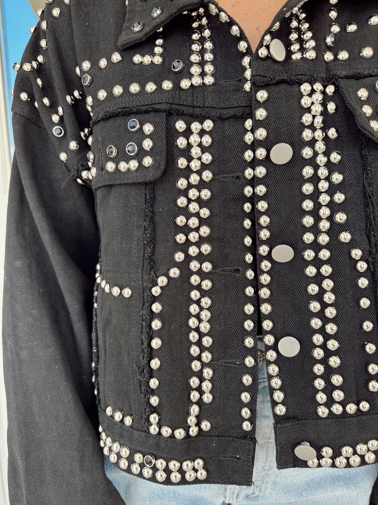 Sally Studded Denim Jacket